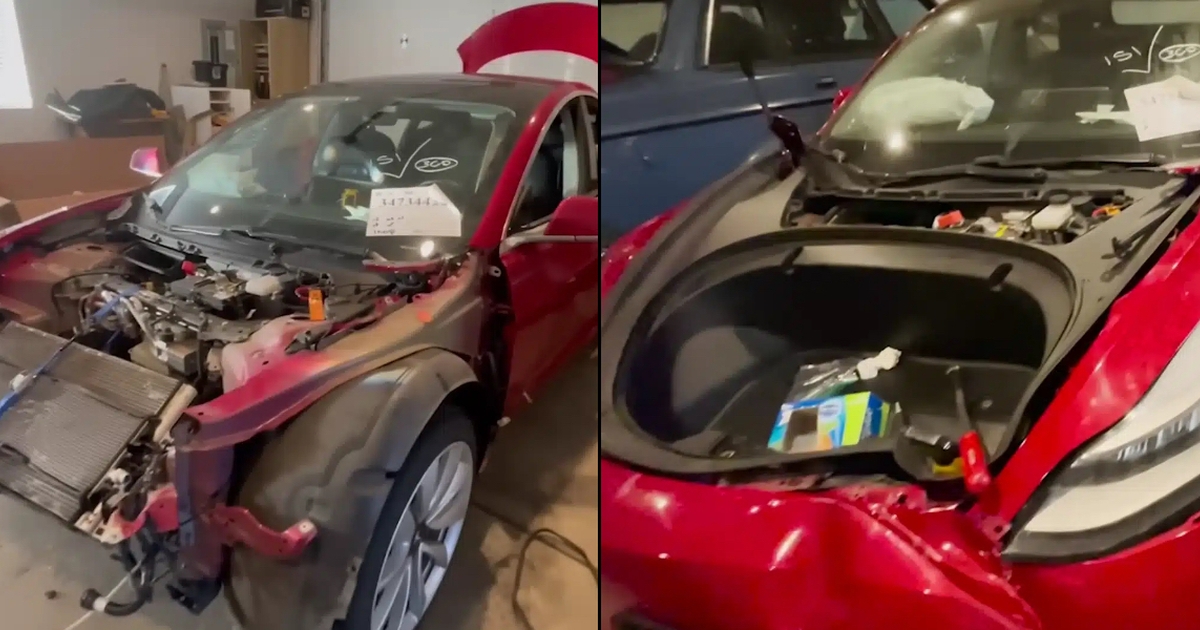 Teenager købte en totalskadet Tesla for at restaurere den: Fik stor overraskelse, da han så data på bilens computer