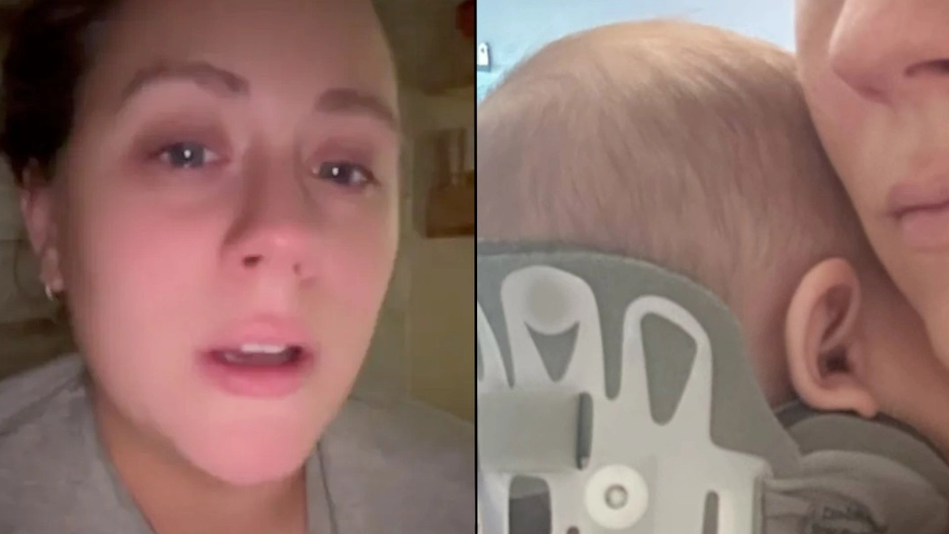 Hendes 9 måneder gamle baby mistede nær livet, da hun satte autostol på køkkenbordet: Nu advarer hun andre