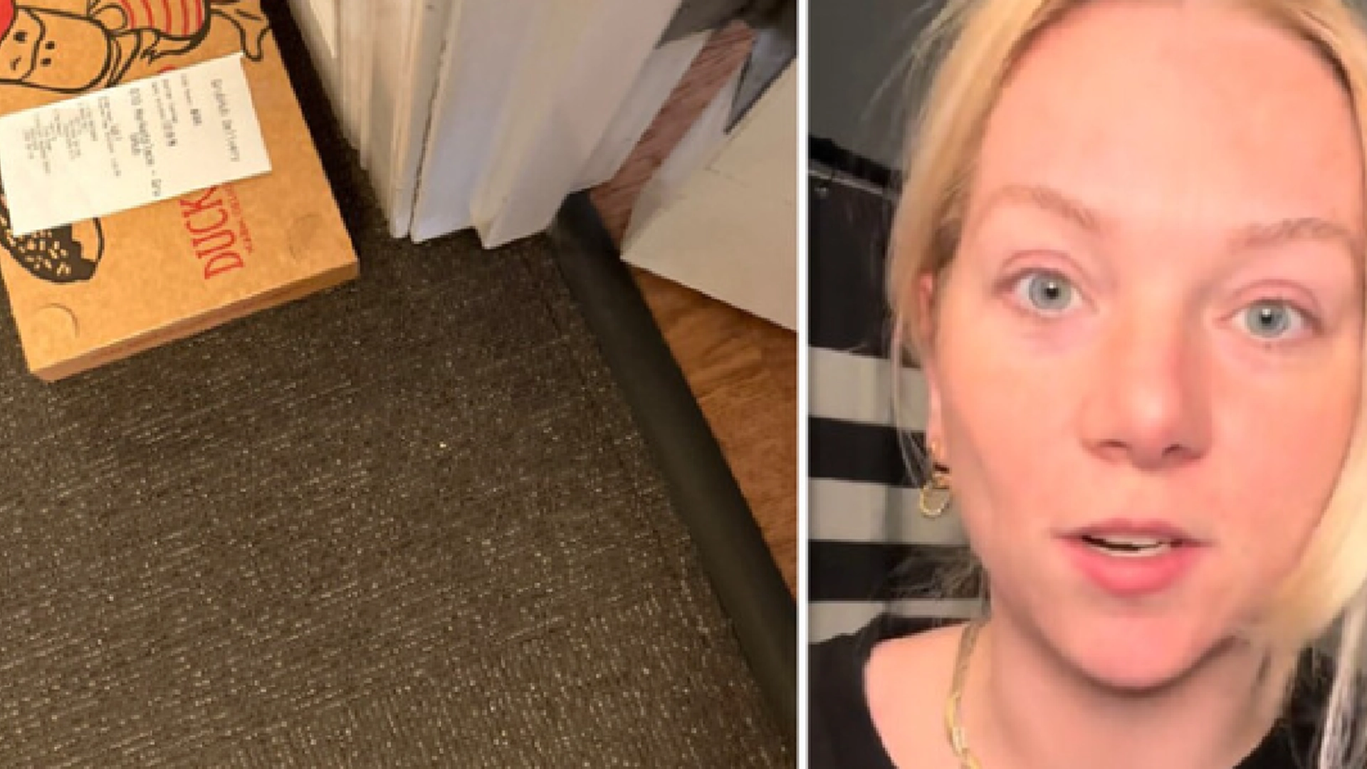 Becca bliver vildt begejstret over pakke foran sin dør: Men så opdager hun en seddel, der vender op og ned på det hele