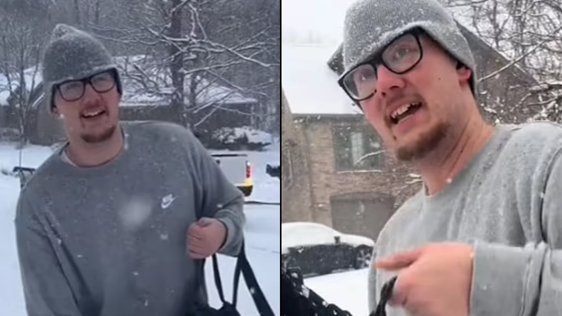 Pizzabud leverede pizza i snestorm: Kort efter fik han vanvittig overraskelse