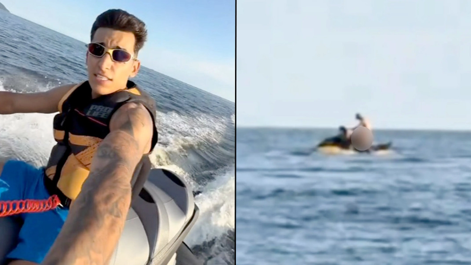 Influencer sejlede på havet: Pludselig fik han øje på par ‘i fuld gang’ på jetski