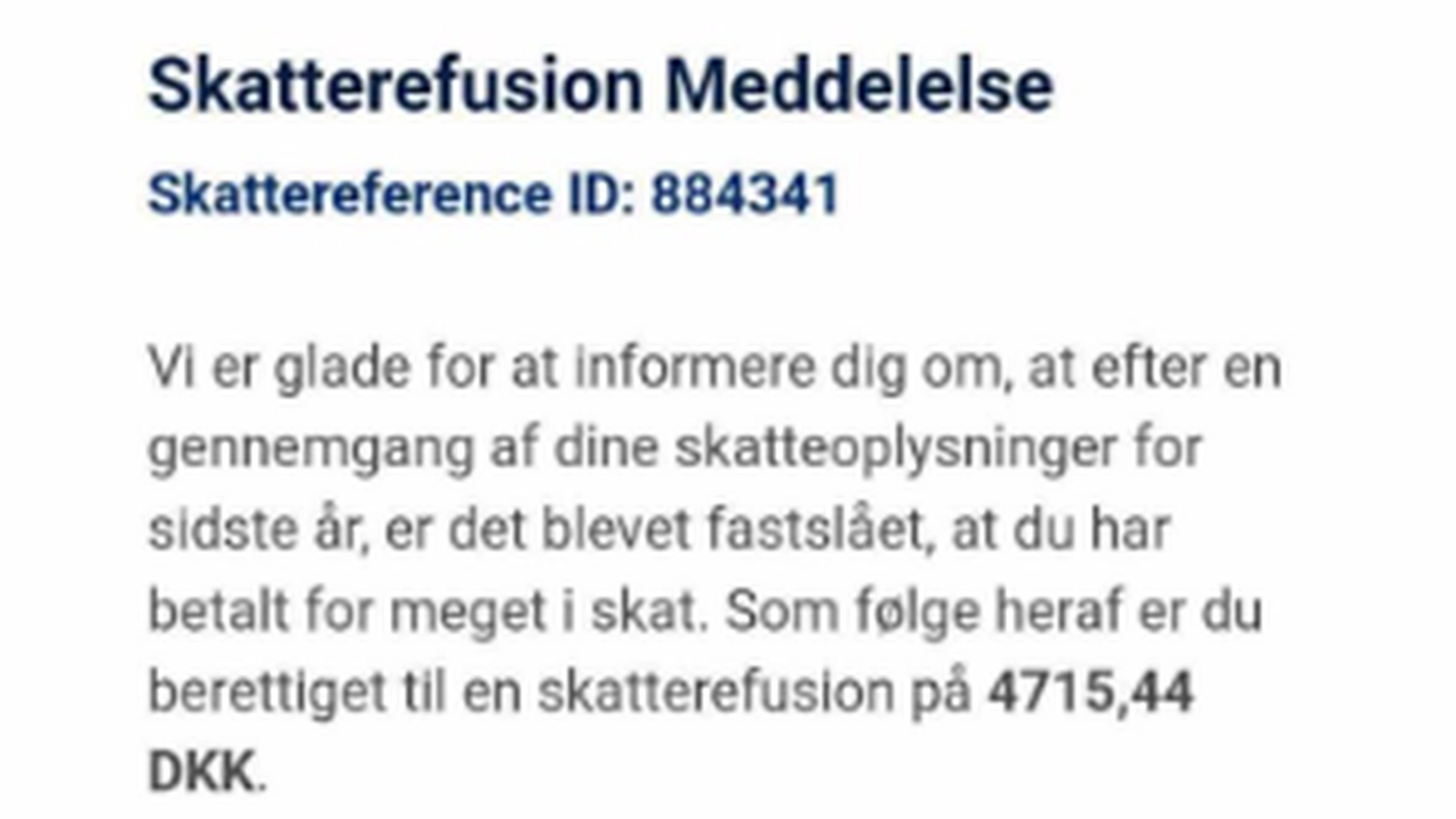 Mange får besked om udbetaling fra Skat – men pas godt på