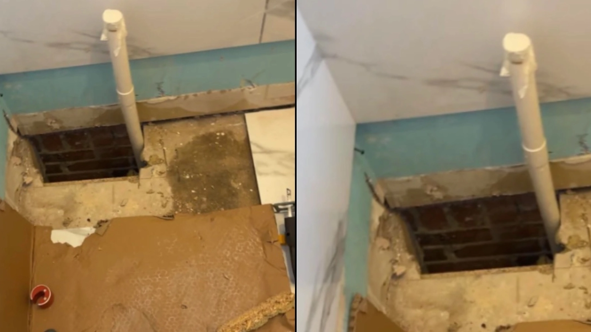 Mand renoverer badeværelse: Så gør han et uhyggeligt fund