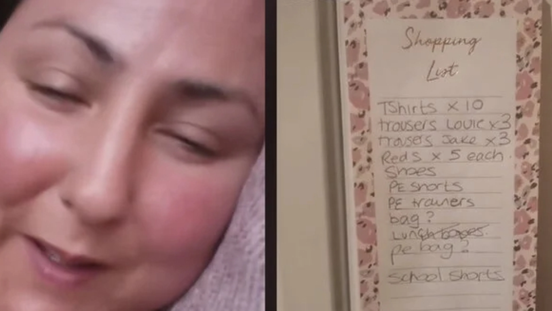 Mor hænger en indkøbsliste på køleskabet: Det hendes lille søn gjorde, fik hende til at græde