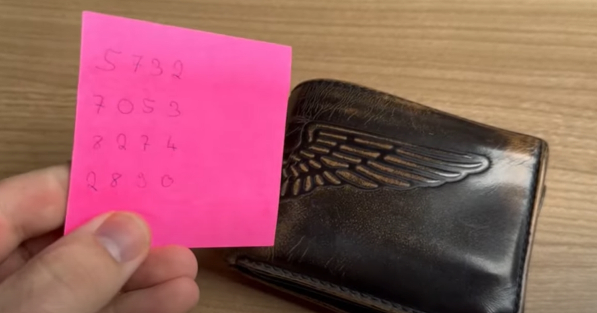 Derfor bør du altid gemme en seddel med dine ‘koder’ i pungen