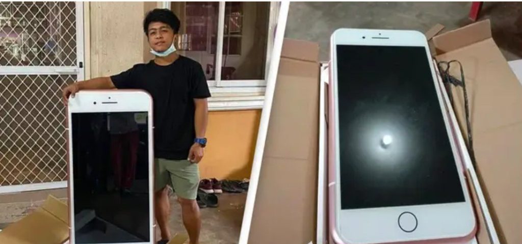 Købte billig iPhone på nettet: Modtog gigantisk telefon med posten
