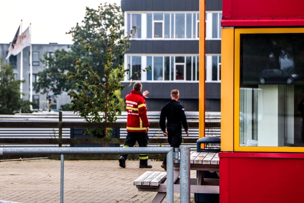Bomberyddere ved skole
