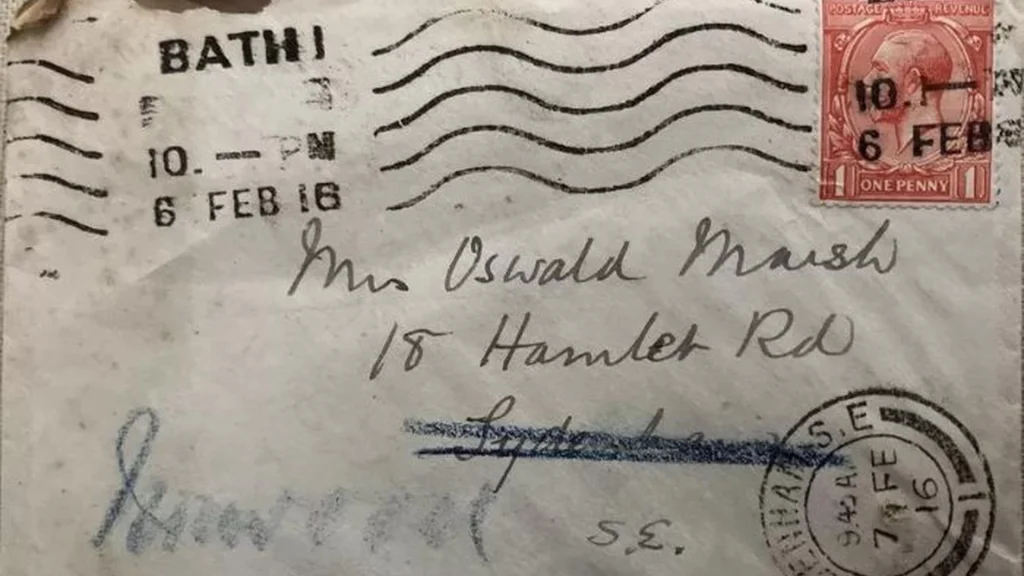 Brev fra 1916 blev for nyligt leveret til adressen: Da manden åbnede det fik han sig et kæmpe chok