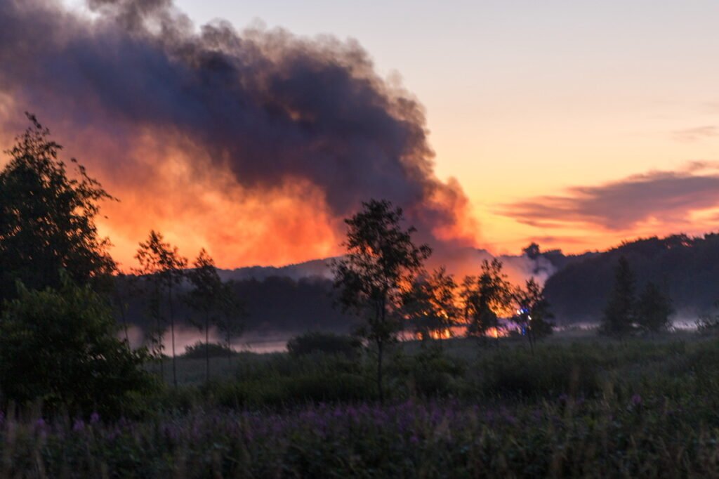 Kraftig brand på kro