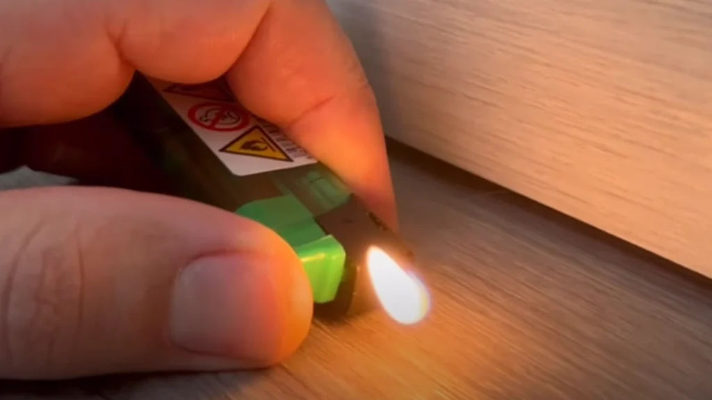 Hold en tændt lighter under din dør: Hvis flammen ændrer sig, har du et problem