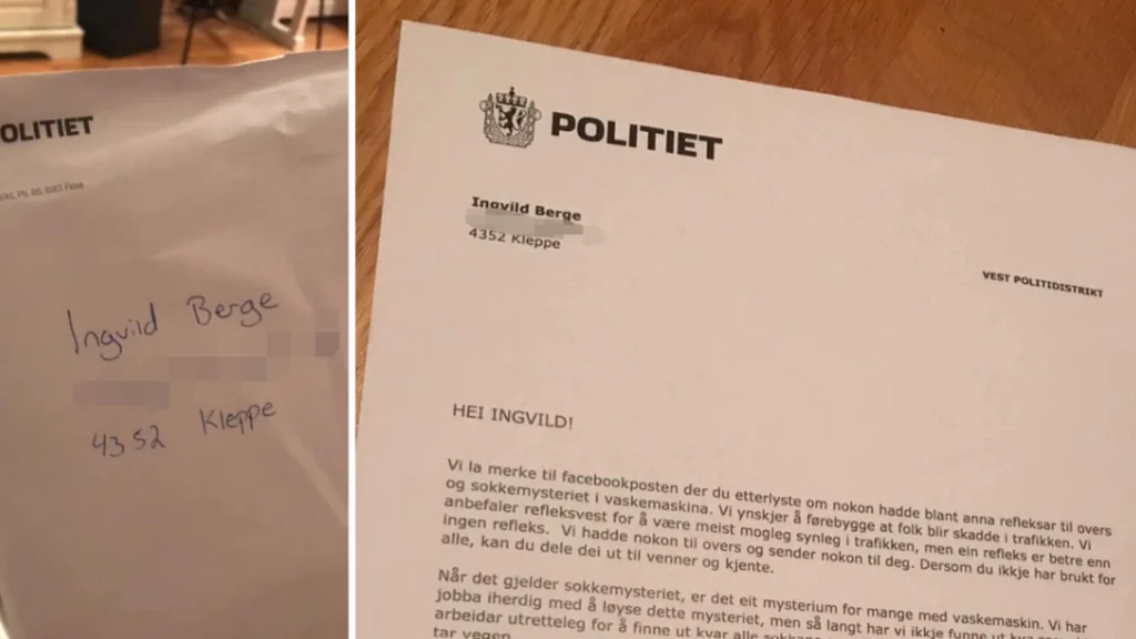 Ingvild modtog et brev fra politiet og frygtede en bøde: Det afslørede sig at være noget helt andet