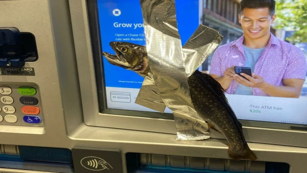 Dreng tapede døde fisk fast på politibiler og bankautomater: Nu er han langt om længe blevet fanget