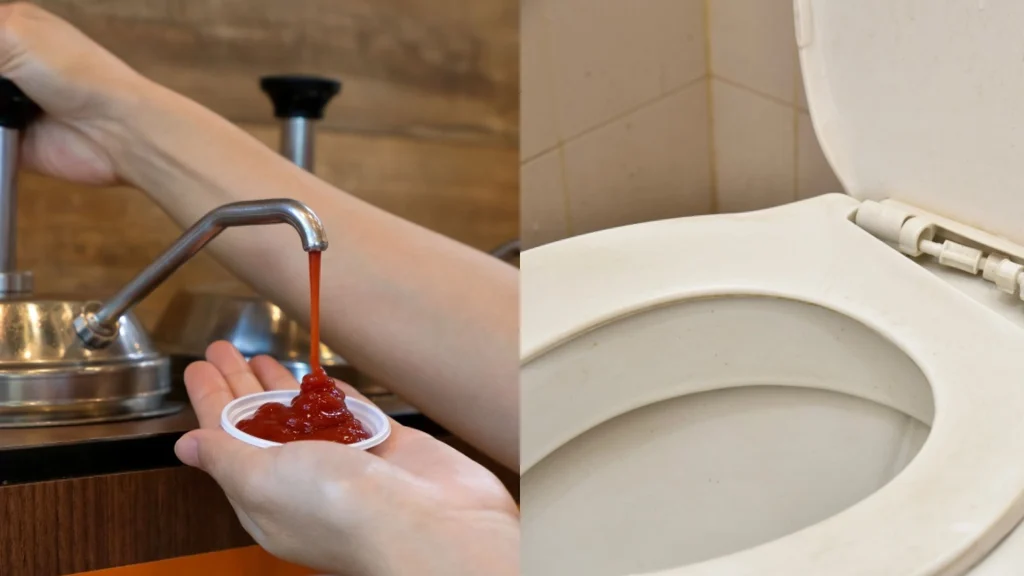 Fyld en kop op med ketchup og hæld det i toilettet: Resultat vil overraske dig