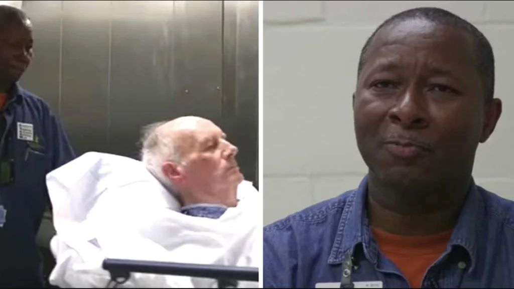 Portør kørte patient på en stue: Kamera fangede hvad portøren gjorde, som efterlod alle i chok