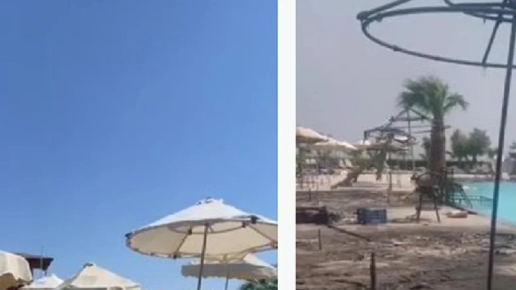 Chokerende optagelser: Sådan så 5-stjernet resort ud, før og efter naturbrand på Rhodos