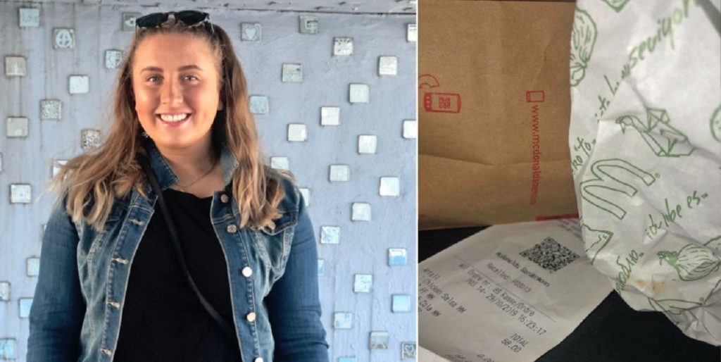 Stine spiste en burger fra McDonald’s: Var ved at kaste op, da hun så, hvad der var i den