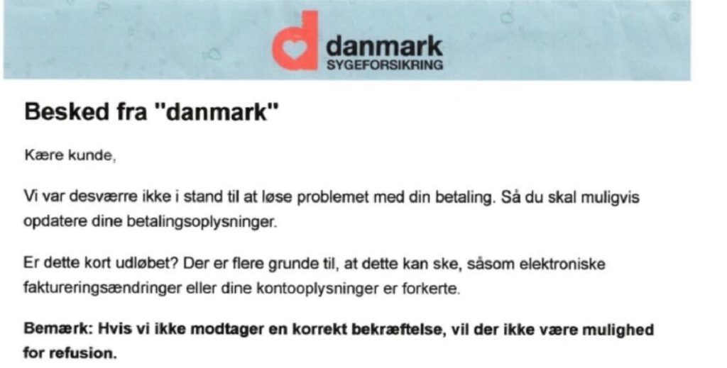 Sygeforsikringen “danmark” udsender advarsel