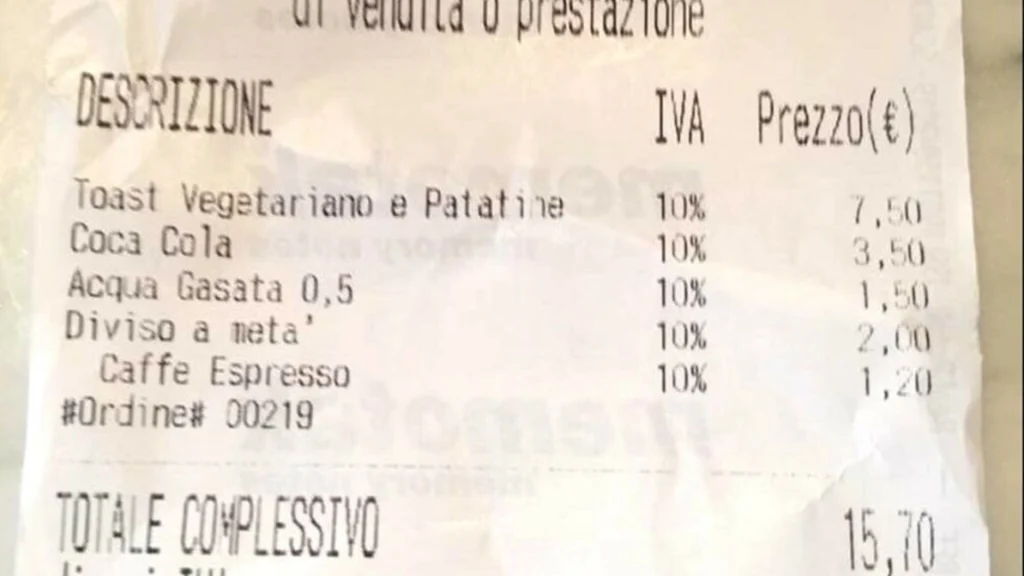 Turist bestilte en sandwich på restaurant i Italien: Da han så regningen, kunne han ikke tro sine egne øjne