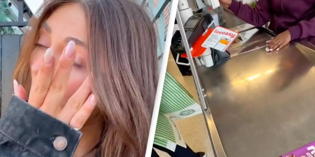 TikTok-stjerne bryder sammen i gråd, da fremmede afviser hendes tilbud om at betale for deres indkøb
