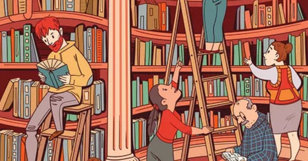 Du har kun 30 sekunder: Kan du finde uglen, der gemmer sig på biblioteket?