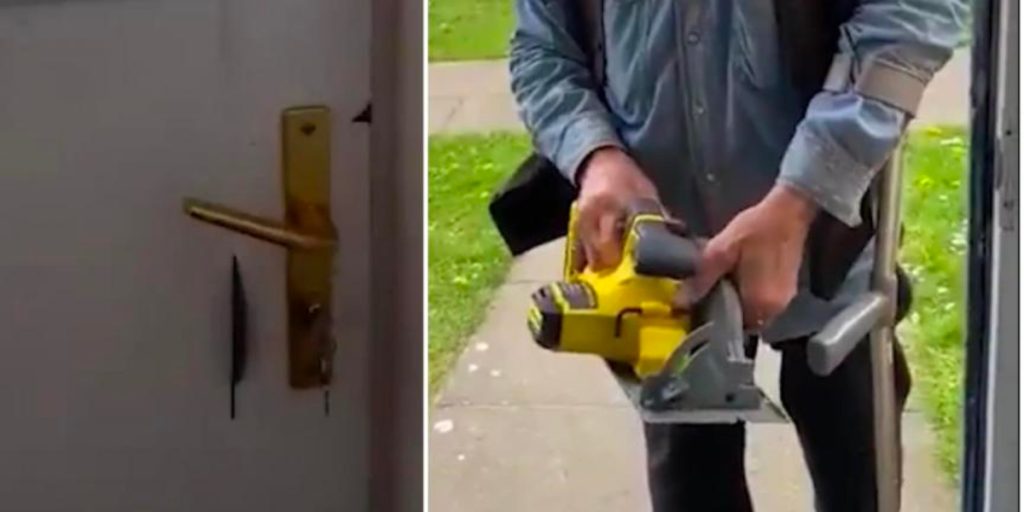 En skræmmende scene hos lejer blev filmet: ‘Var oppe hele natten af frygt for, at han ville vende tilbage med et andet våben’