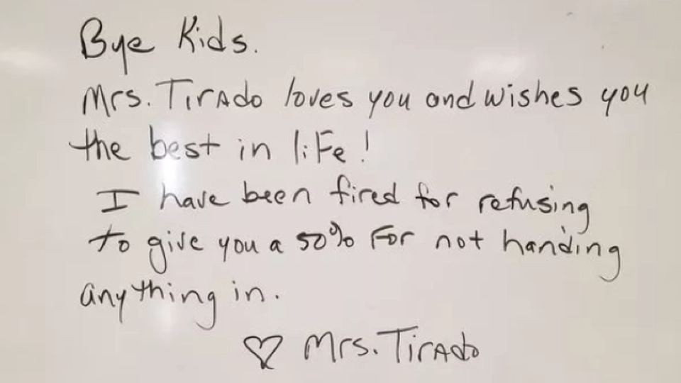 Lærer fyret af skolen: Efterlod en kæk farvelbesked til eleverne