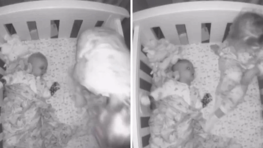 Mor til to kigger på babykameraet: Så indser hun betydningen af det, hun har fanget