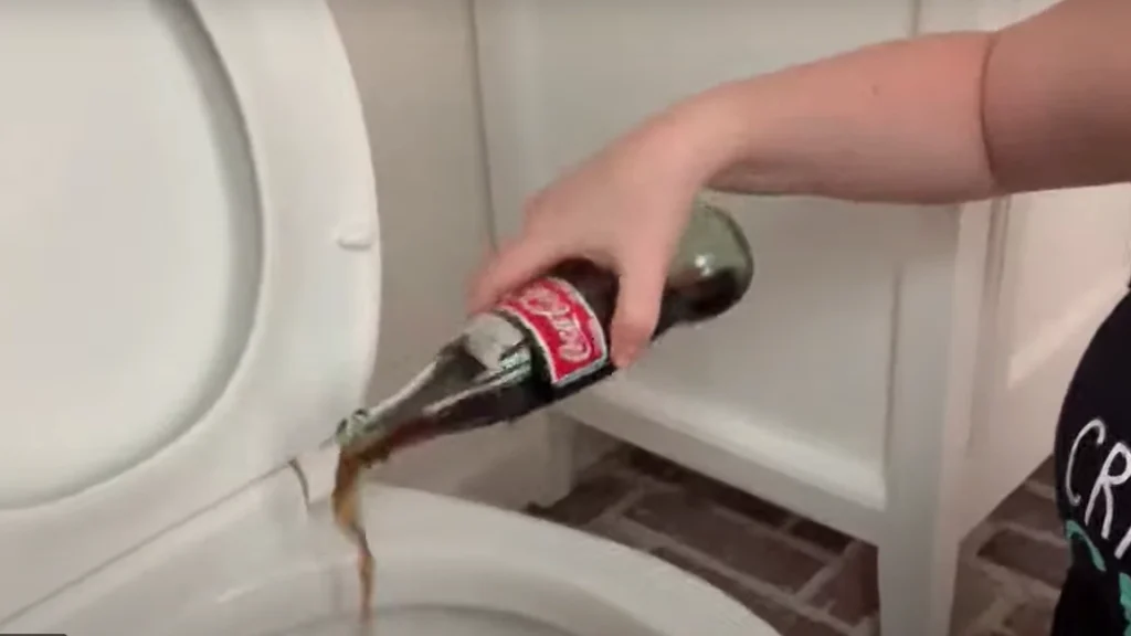 Anne hælder Coca-Cola i toilettet. Når du først ser hvad der sker, vil du gøre det samme.