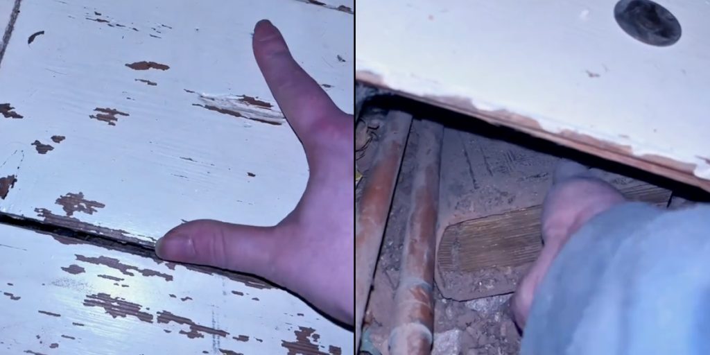 Kvinde hørte underlig lyd i sit 250 år gamle hus: Så gjorde hun uhyggelig opdagelse under gulvbrædderne