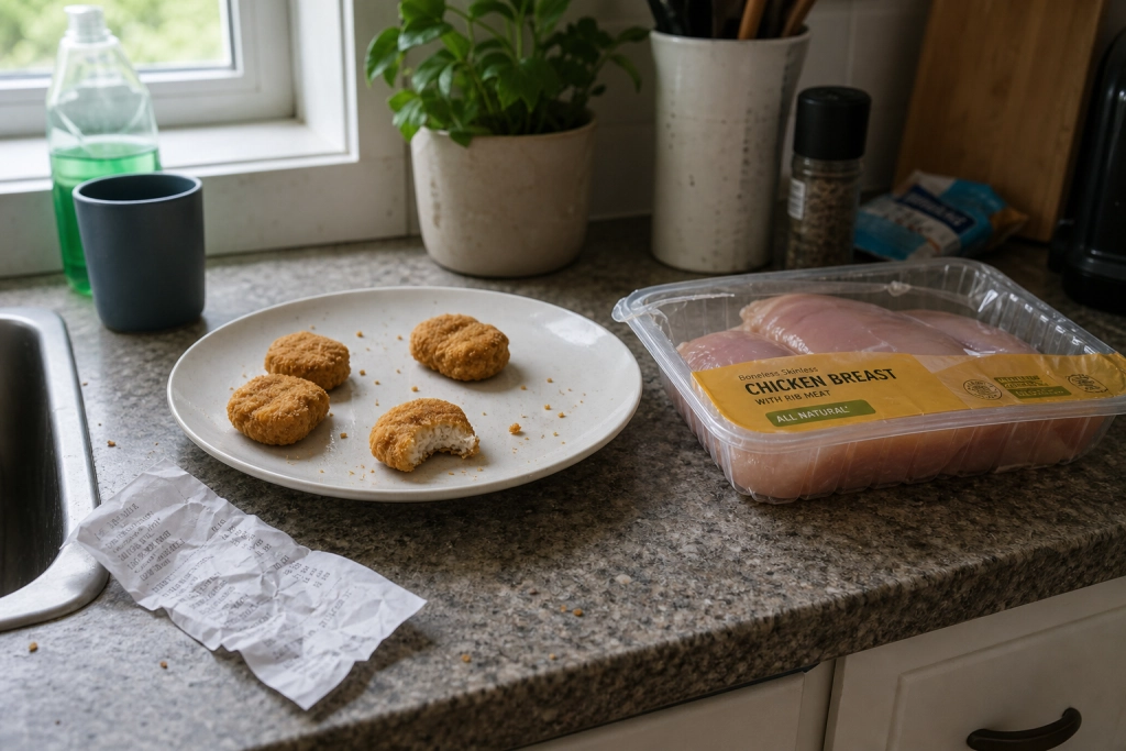 Stort studie: Kyllingnuggets indeholder 30 gange mere mikroplast end kyllingebryst