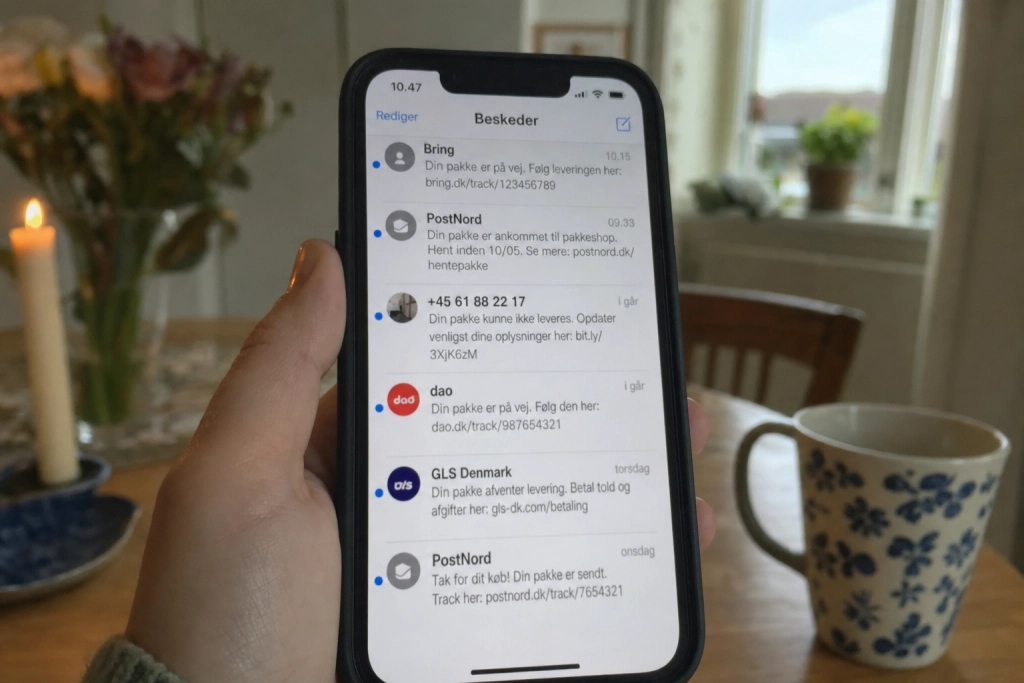Venter du på en pakke? Falske DAO-SMS'er lægger sig i samme tråd som de ægte