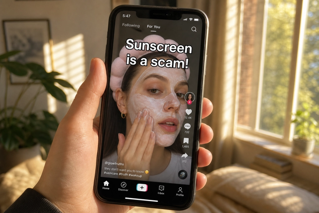 Hudlæger advarer: 16 millioner har droppet solcremen efter virale TikTok-påstande