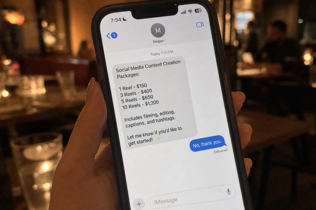 Influencer krævede 12.000 kroner for at spise på lille restaurant: Ejerens svar gik verden rundt
