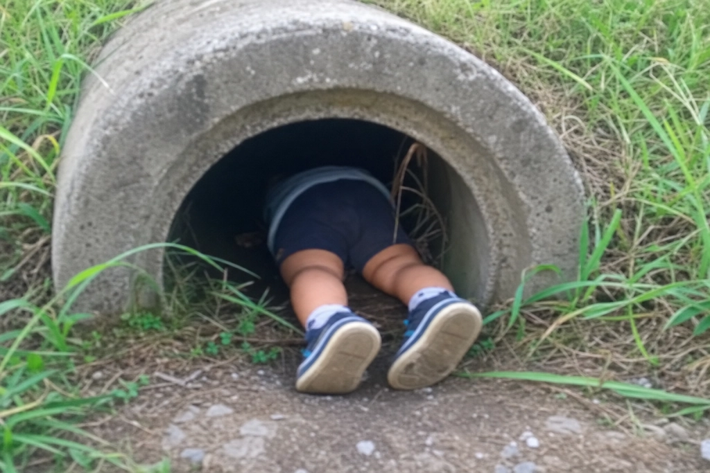 4-årig dreng sad fast i smalt rør ved børnehaven, brandfolk kæmpede for at få ham fri