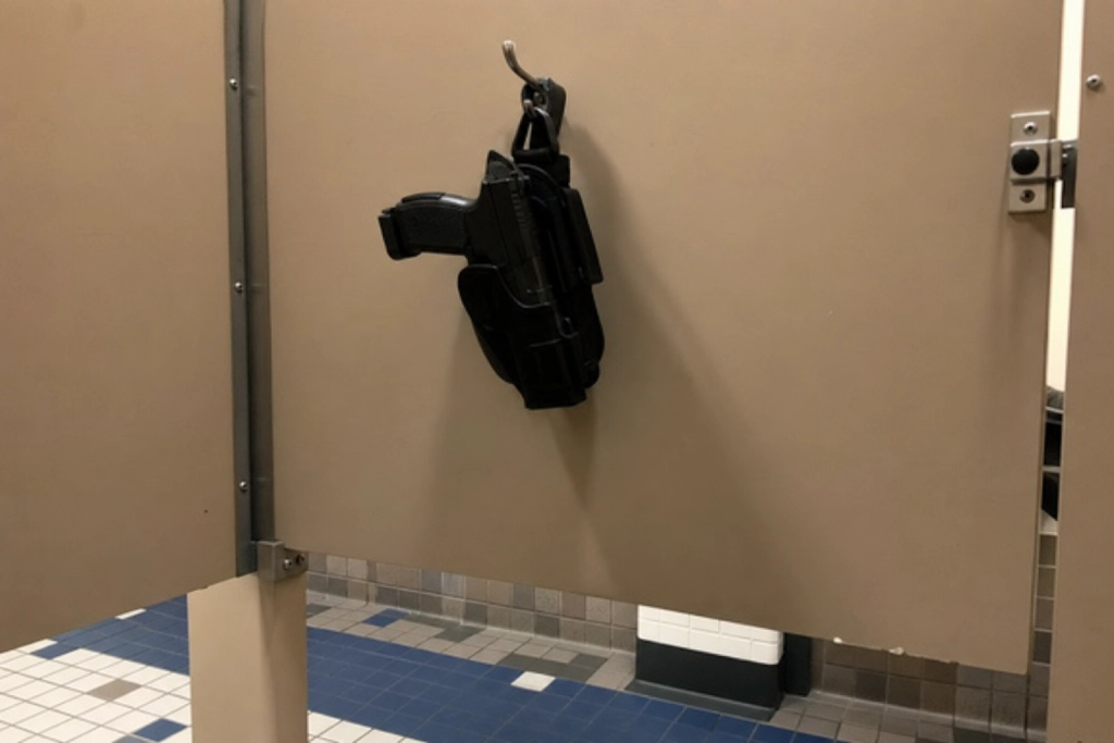 Japansk politibetjent glemte sin ladte pistol på toilettet