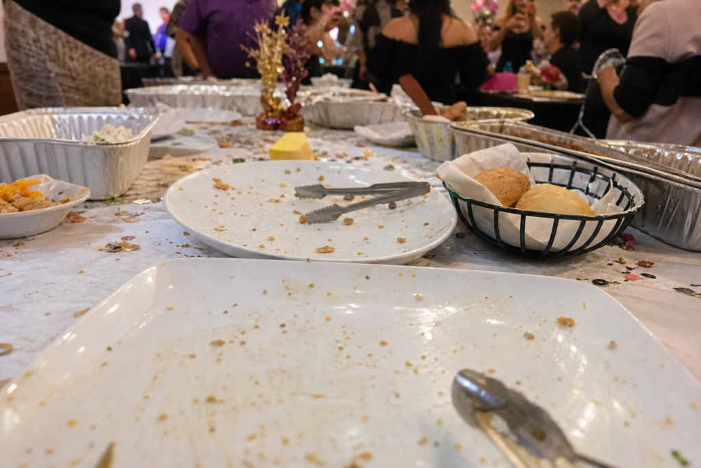 Gommens familie tømte hele buffeten, før bruden nåede frem: Nu deler historien internettet