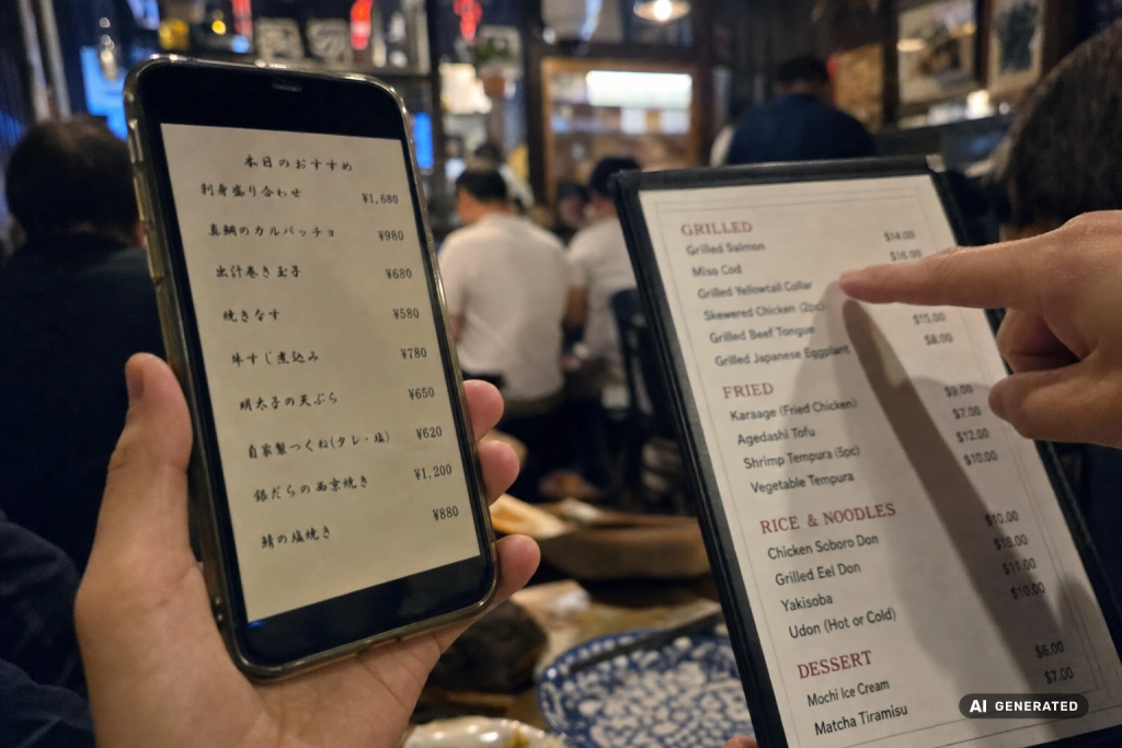 Han filmede den japanske menu og råbte svindel til 1 million seere: Her er hvad han faktisk misforstod