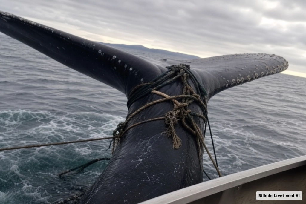 To kæmpehvaler sad fanget i fiskegrej ud for Canada - begge blev reddet på under et døgn