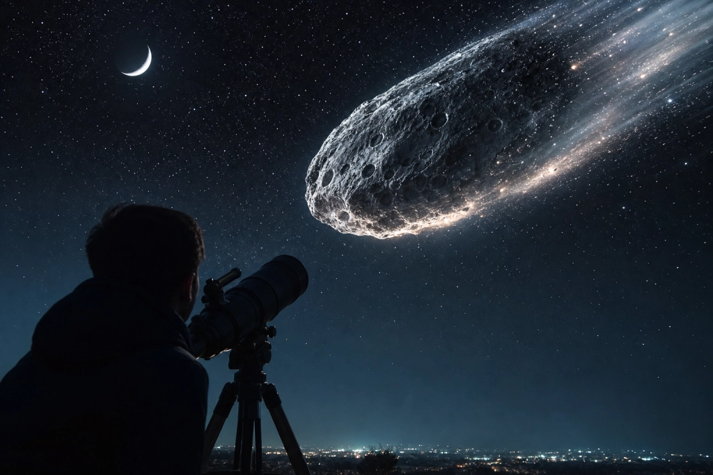 Om fire dage suser en 750 meter bred asteroide forbi Jorden – NASA har stemplet den som “potentielt farlig”