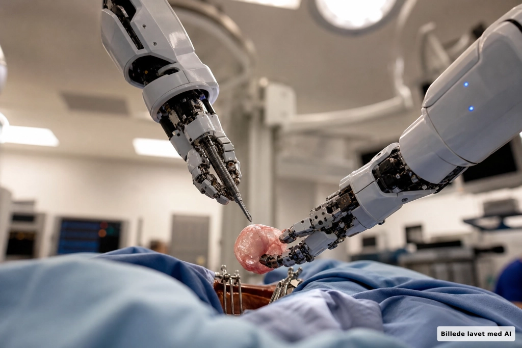 To menneskeformede robotter opererede side om side og fjernede en galdeblære: Det er aldrig sket i verdenshistorien