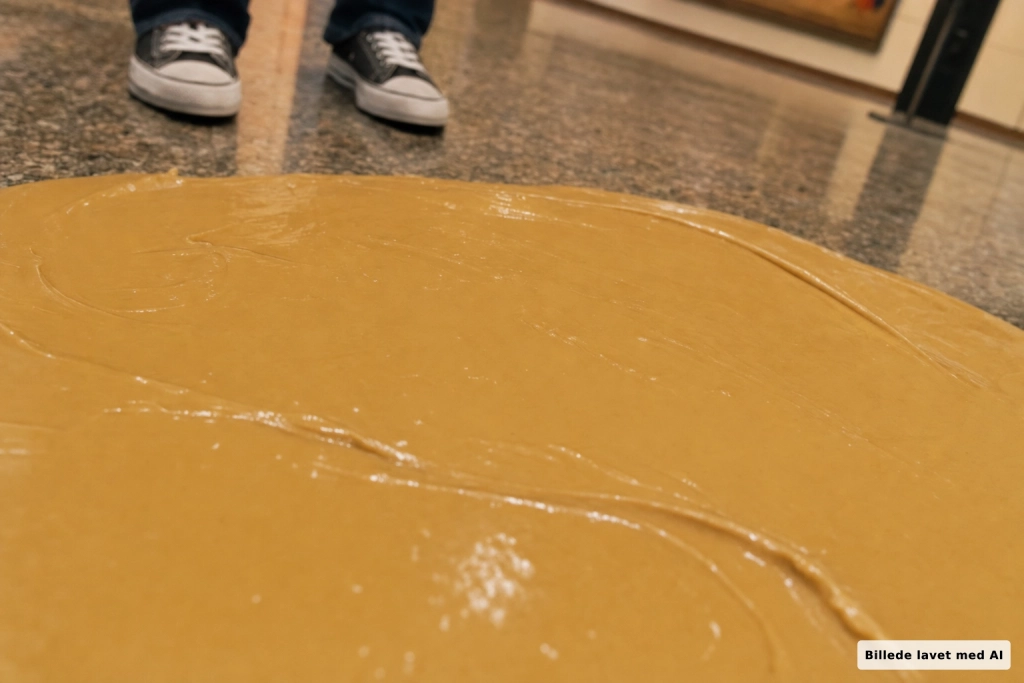 Museet lukkede af en hel sal og hældte 40 spande peanutbutter ud over gulvet - det hedder kunst