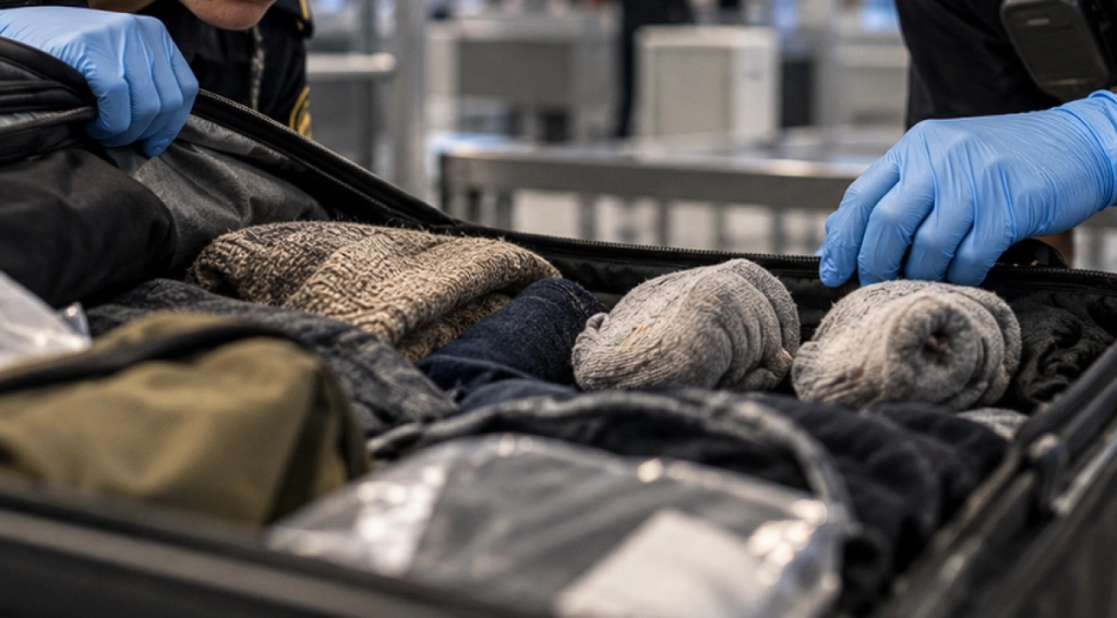 Tolderne kiggede en gang til på hans bagage: Det, der bevægede sig i sokkerne, fik alarmklokkerne til at ringe
